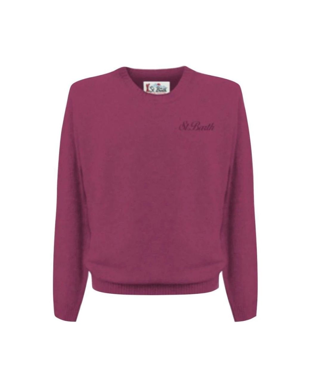Mc2 Saint Barth Purple Round-Neck Knitwear for men
