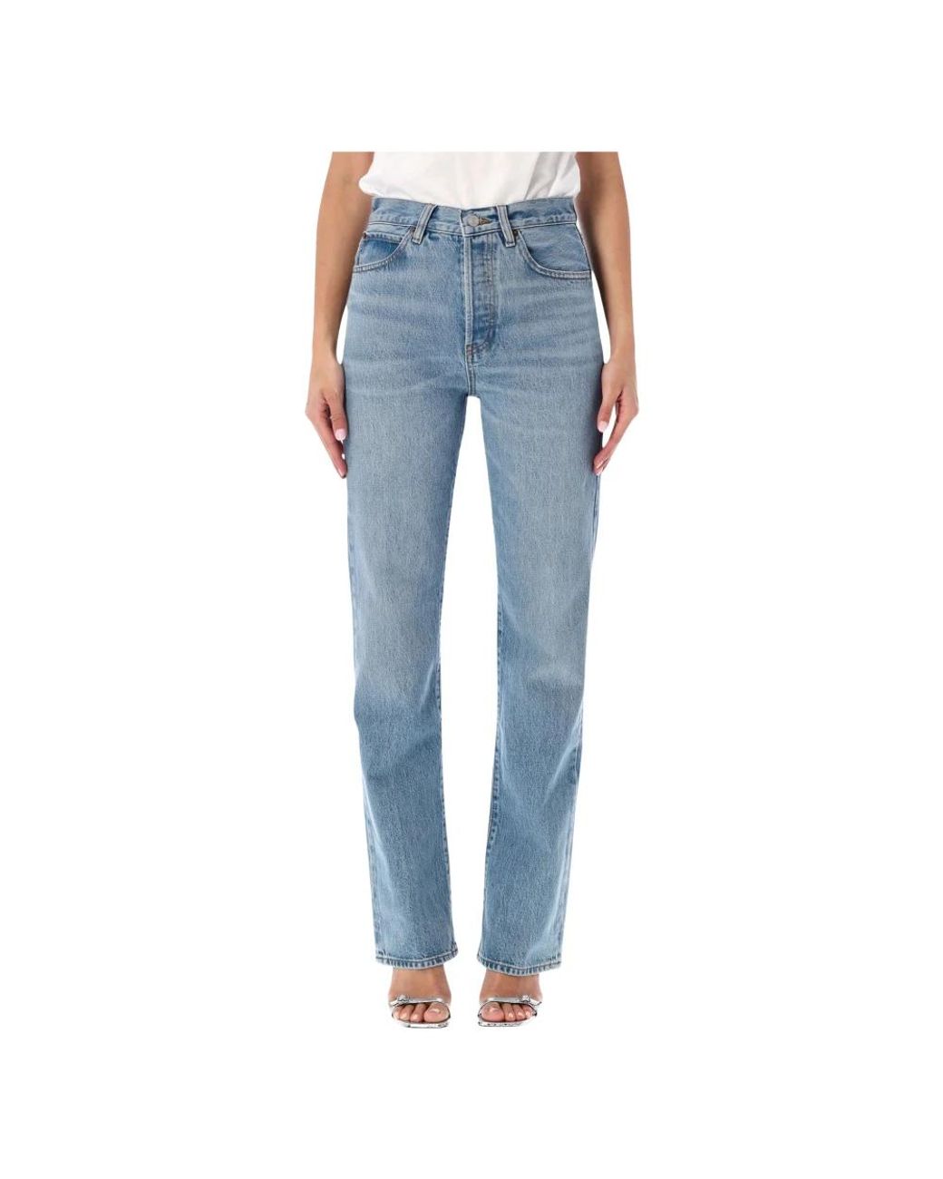 FRAME Blue Straight Fit Jeans