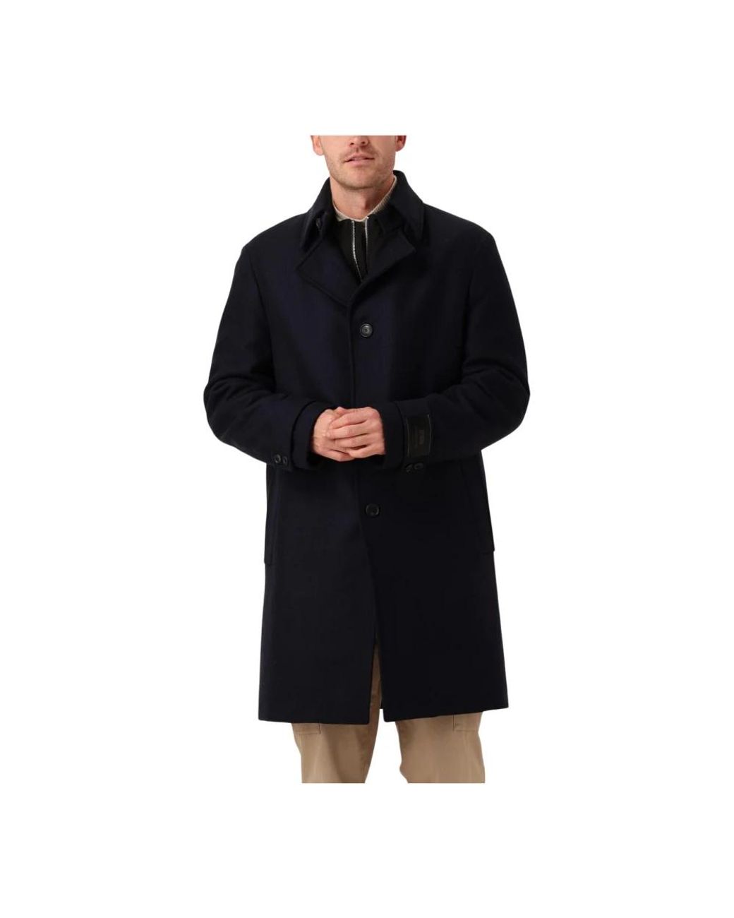 Drykorn Jassen ,Blauw ,Skaro Coat in het Black voor heren
