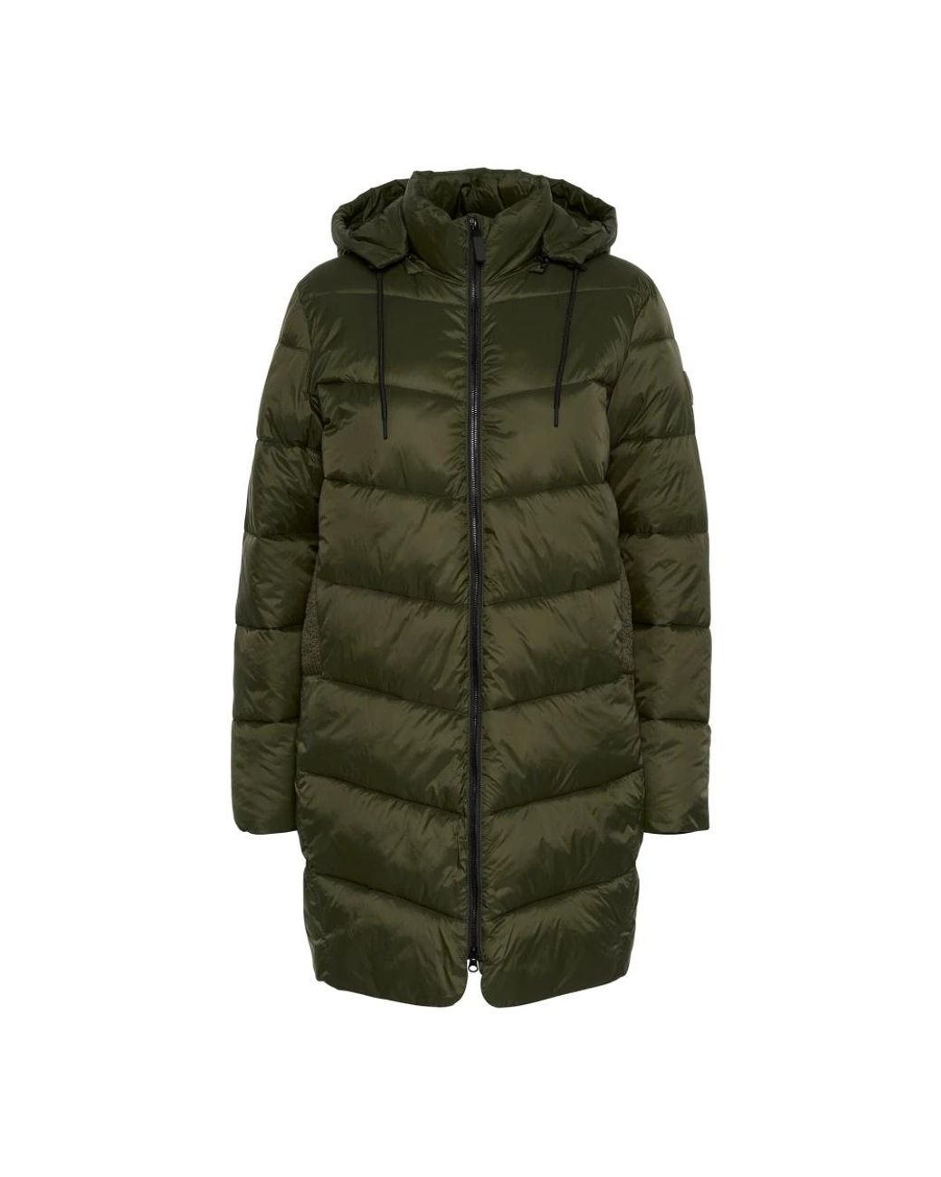 Kaffe Jassen ,Groen ,Gewatteerde Forest Night-Jas Met Capuchon in het Green