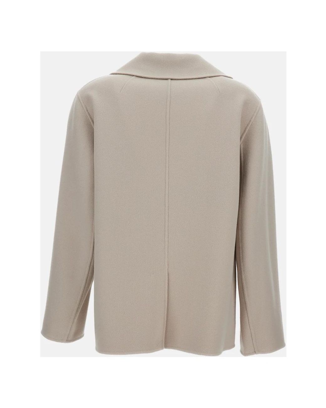 Max Mara Gray Double-Breasted Coats