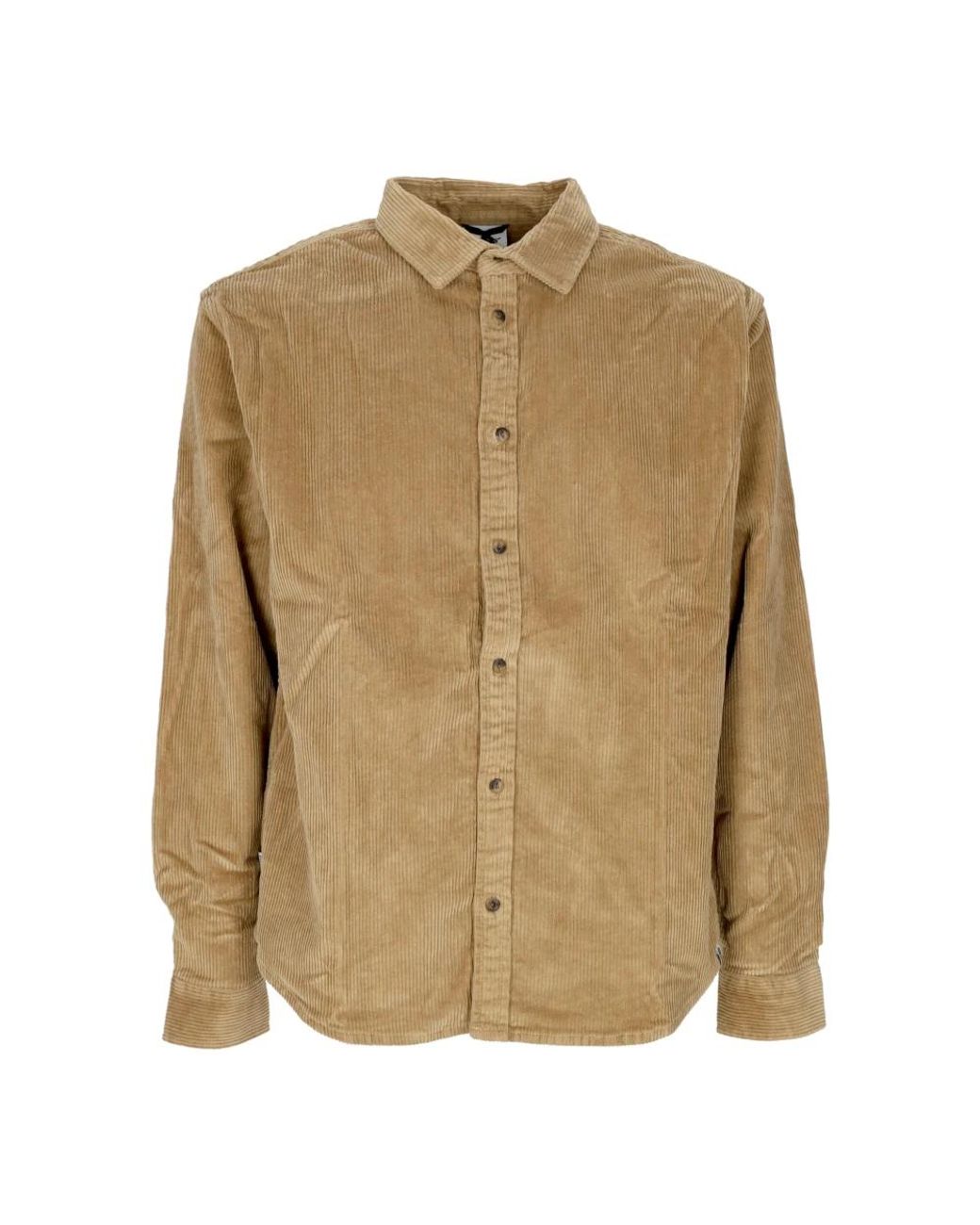 Element Overhemden ,Groen ,Katoen Velvet Tree Icon Cord Shirt Khaki in het Natural voor heren