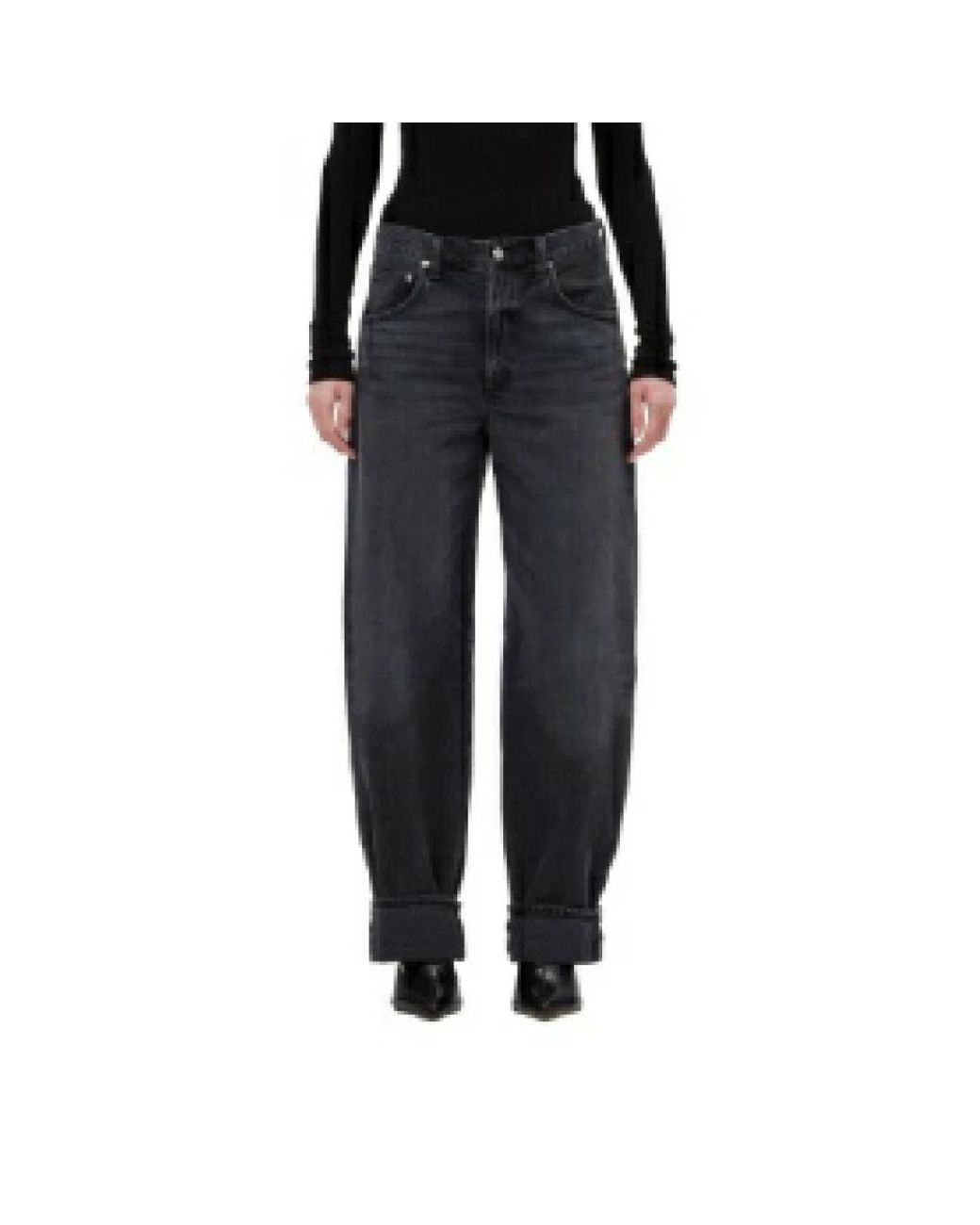 Agolde Black Loose Fit Jeans