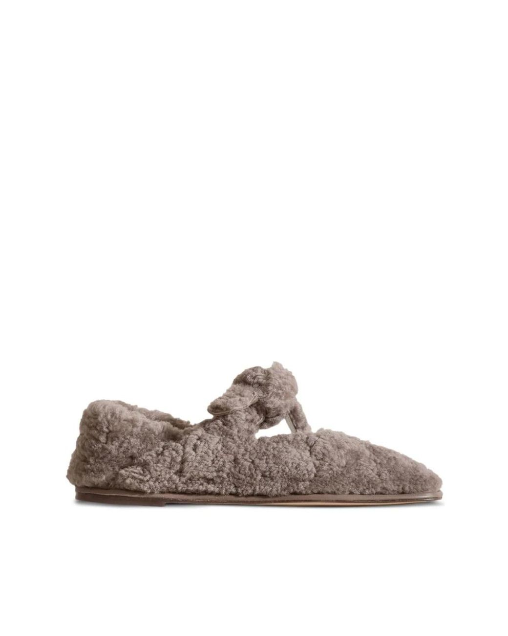 Hereu Schoenen ,Grijs ,Nylon Platte Grijze Zijde & Nylon Schoenen in het Brown