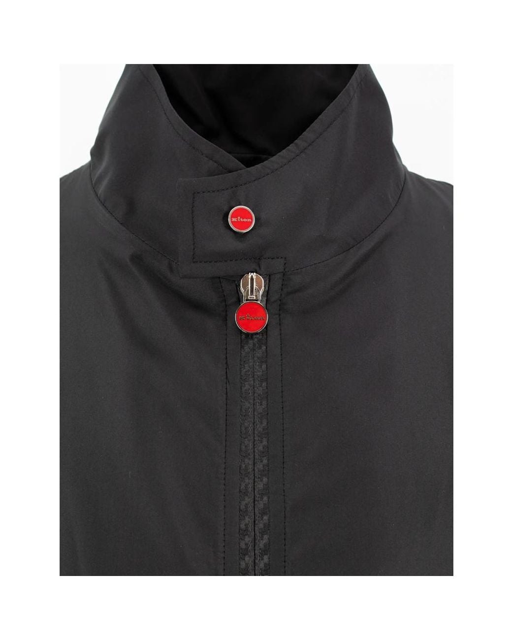 Kiton Black Bomber Jackets for men