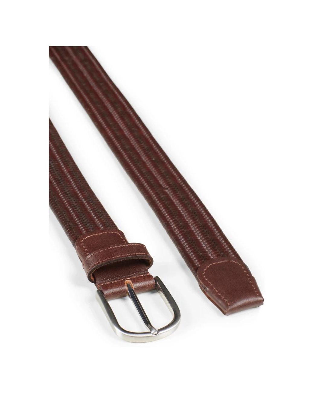 Howard London Accessoires ,Bruin ,Leer Gevlochten Stretch Riem Asher in het Brown voor heren