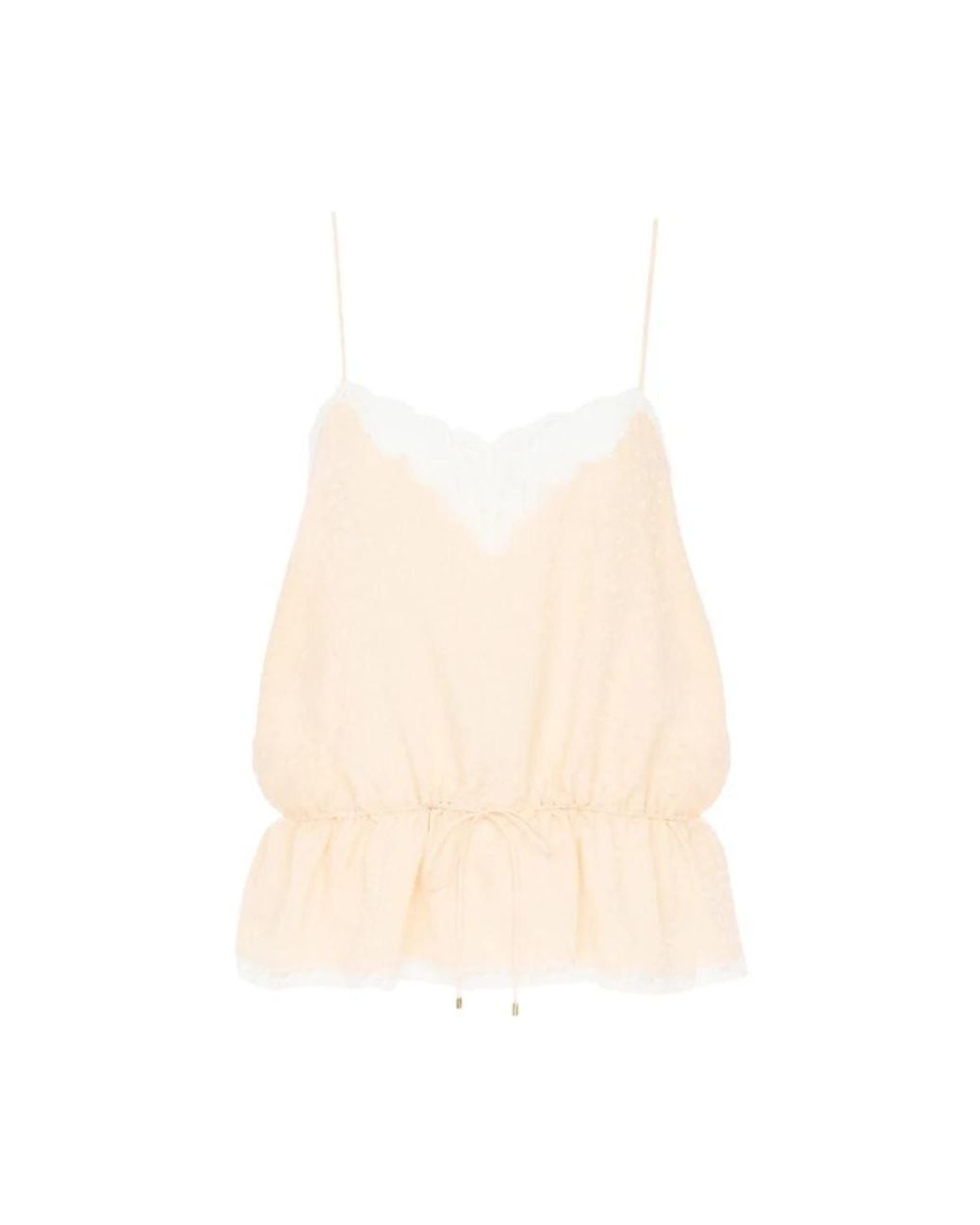 Chloé Natural Sleeveless Tops