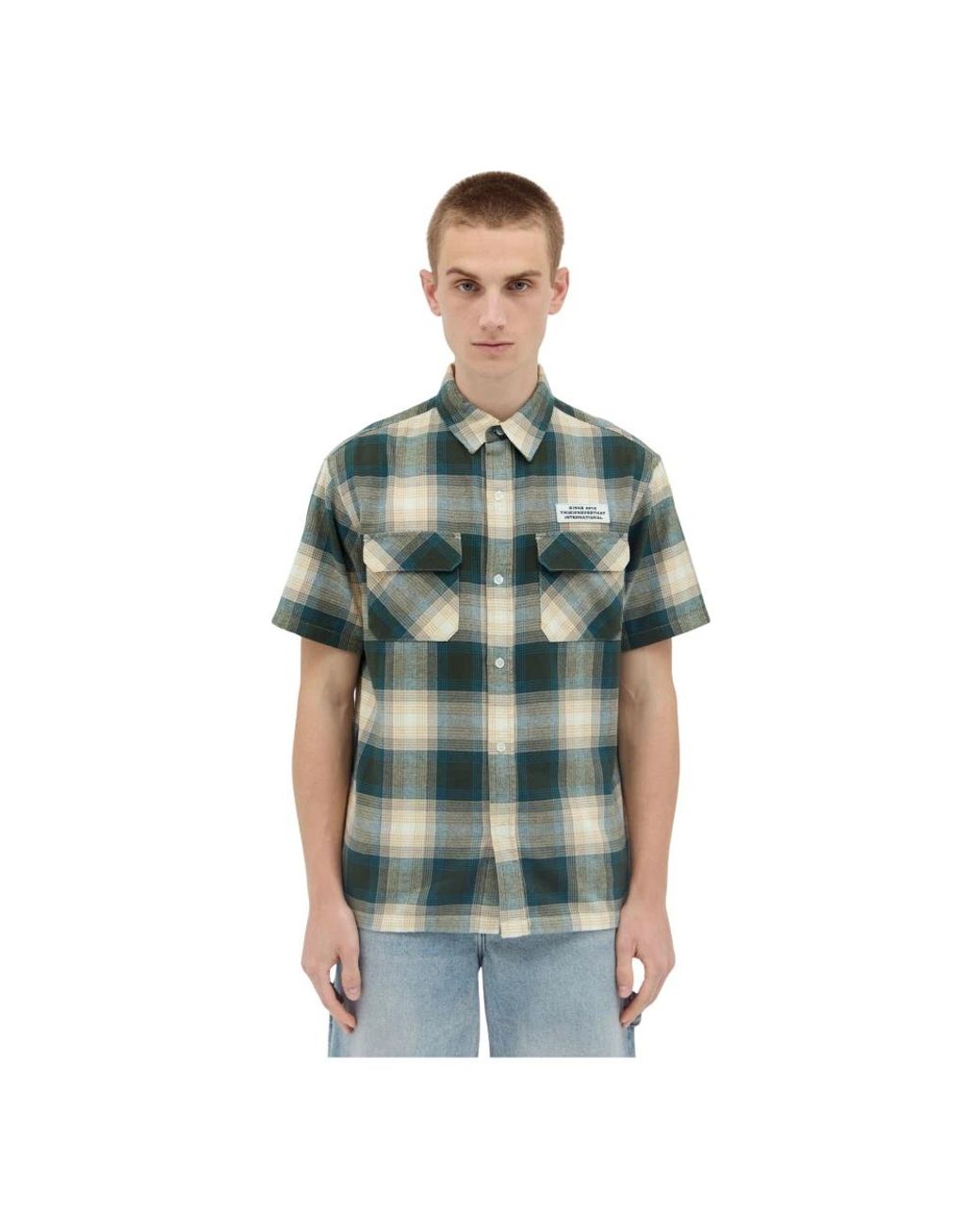 Thisisneverthat Green Short Sleeve Shirts for men