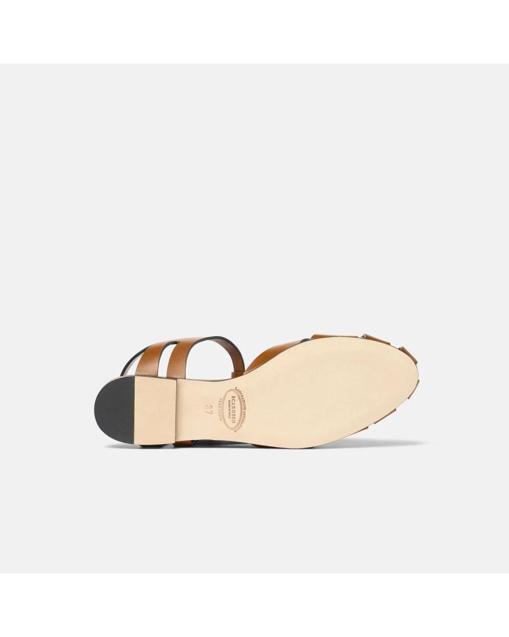 Scarosso Brown Flat Sandals