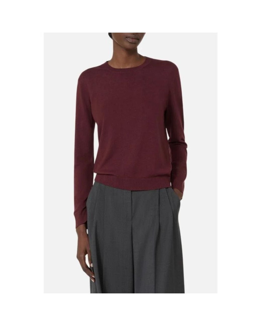 Weekend by Maxmara Purple Round-Neck Knitwear