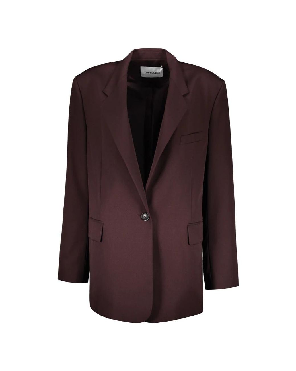 Low Classic Jassen ,Rood ,Wol Klassieke Wollen Blazer Met Reverskraag in het Brown