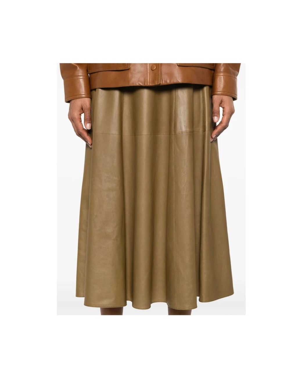 Saint Laurent Natural Leather Skirts