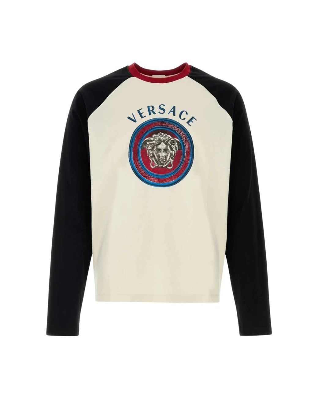 Versace Blue Long Sleeve Tops for men