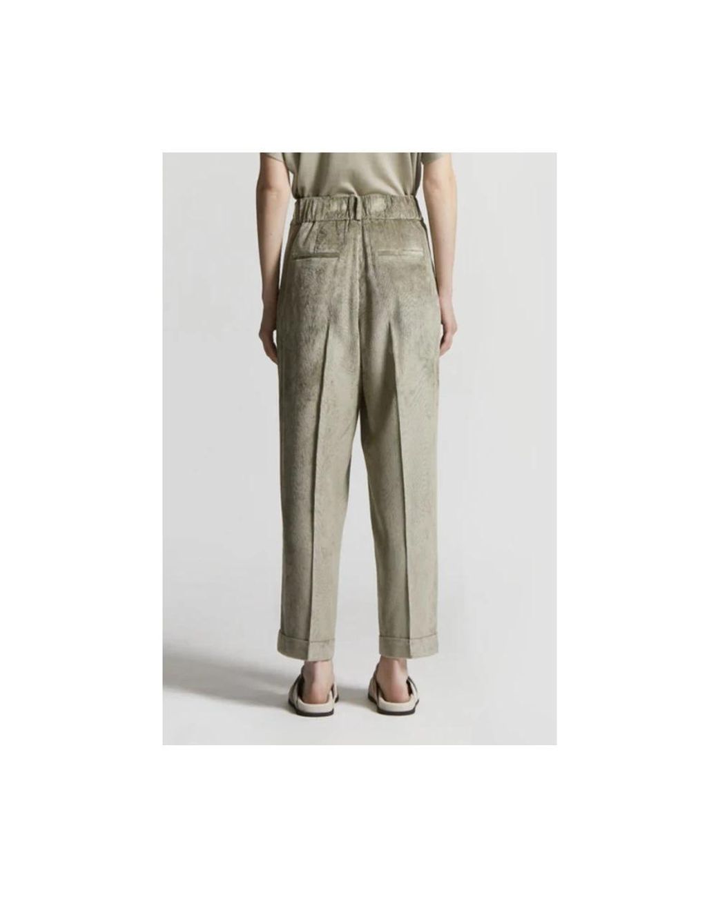 Peserico Green Straight Trousers