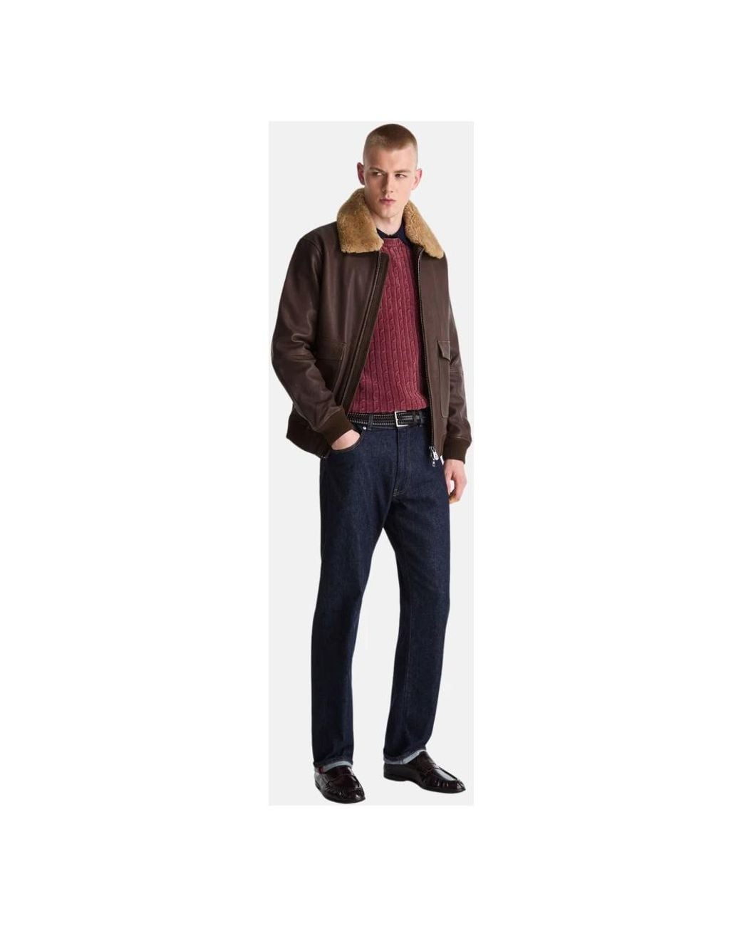 Peuterey Brown Bomber Jackets for men