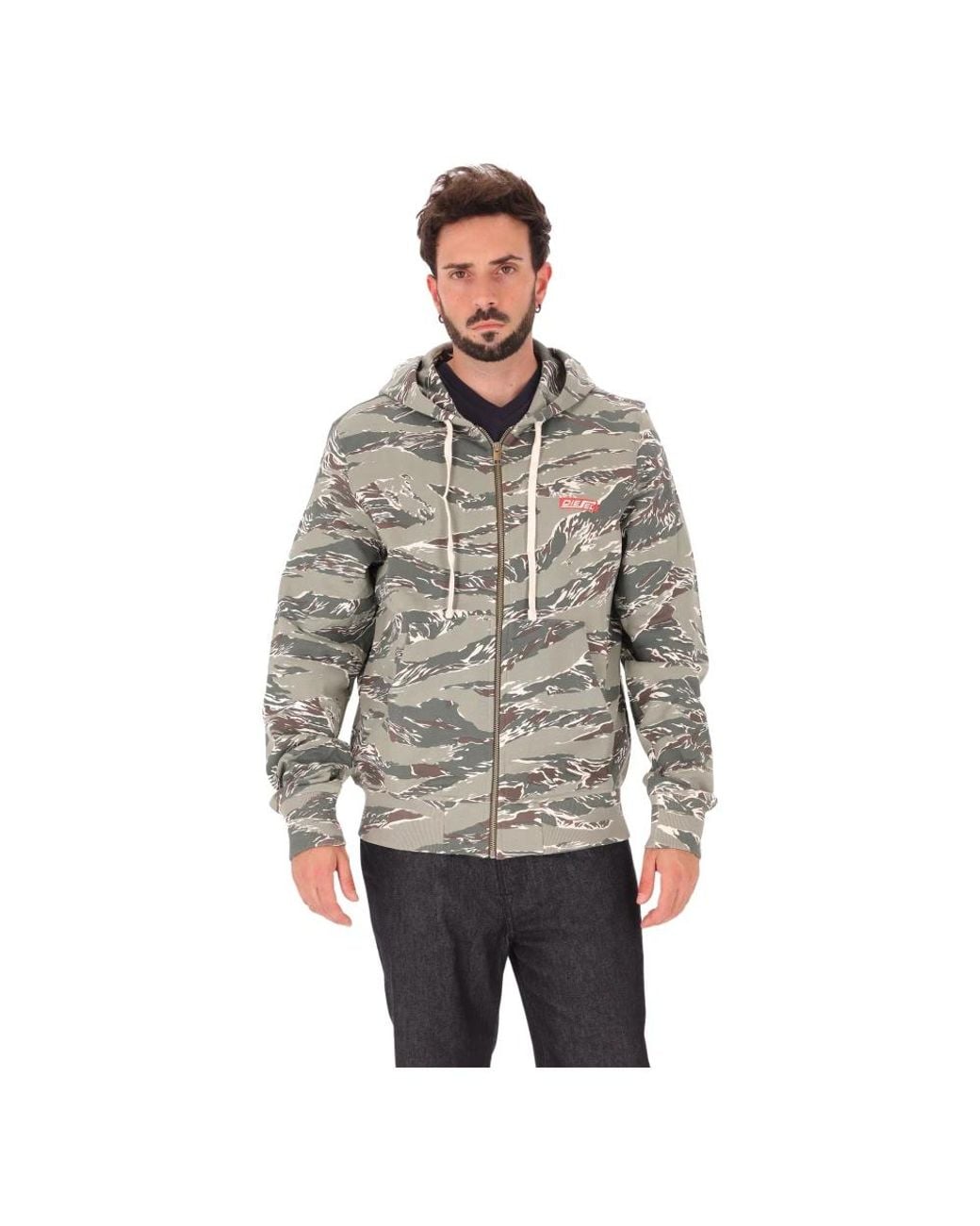 DIESEL Gray Zip-Throughs for men
