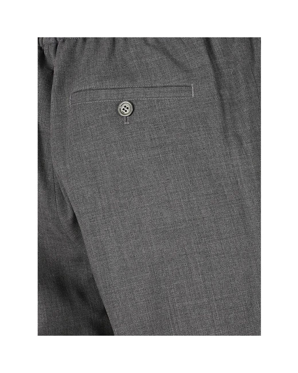 AMI Gray Slim-Fit Trousers for men