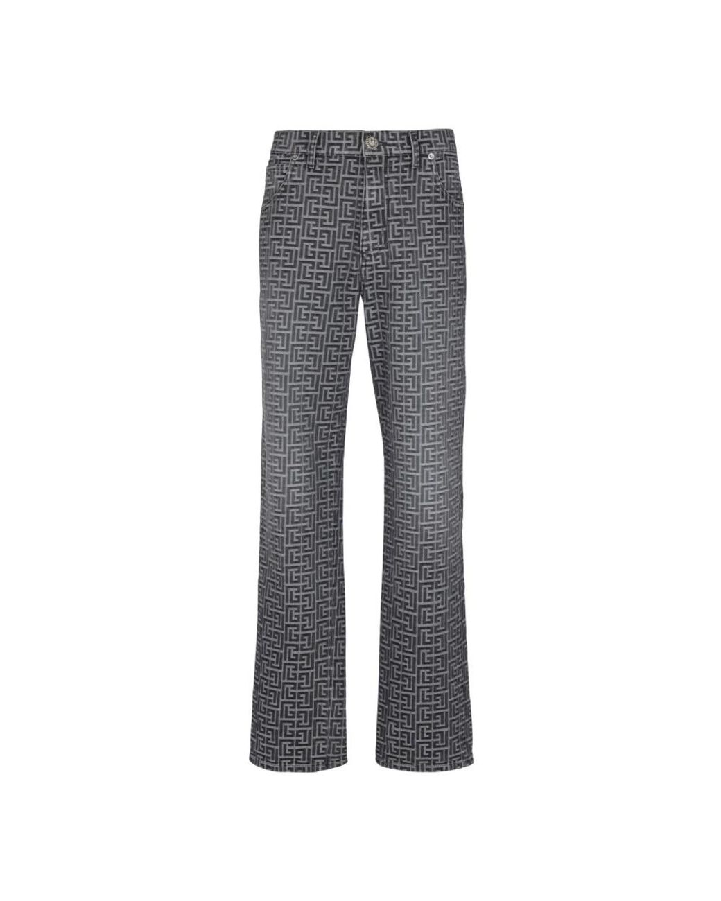 Straight Jeans Balmain de hombre de color Gray