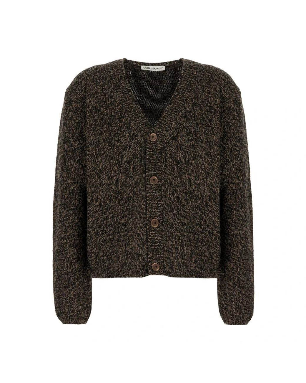 Our Legacy Truien & Vesten ,Bruin ,Wol Academy Cardigan in het Black voor heren
