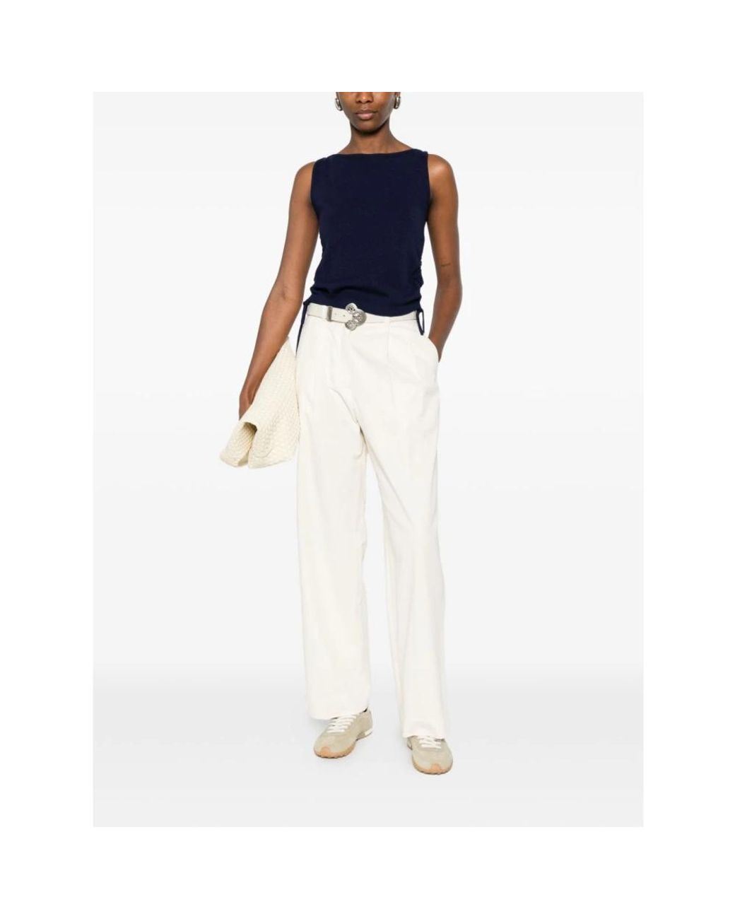 DUNST Blue Sleeveless Tops