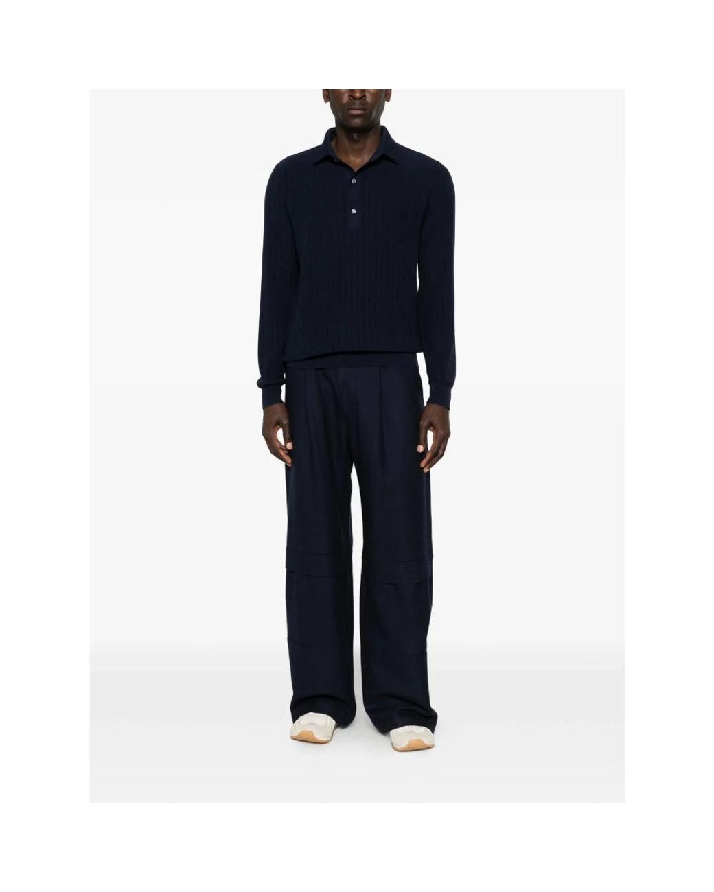 Lardini Blue Round-Neck Knitwear for men
