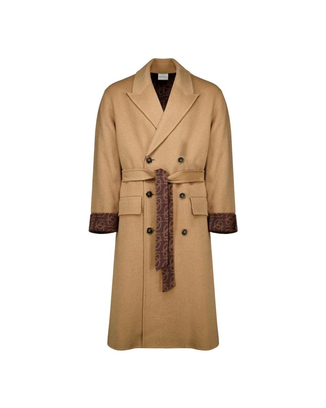 Drole de Monsieur Brown Double-Breasted Coats for men