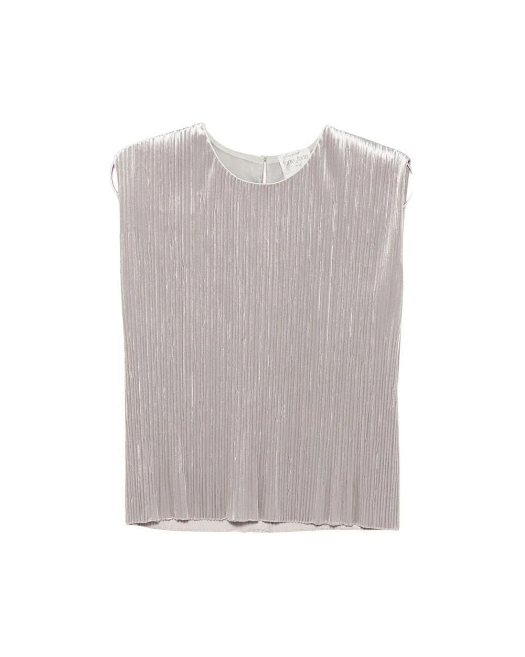 Sleeveless Tops Forte_forte de color Gray