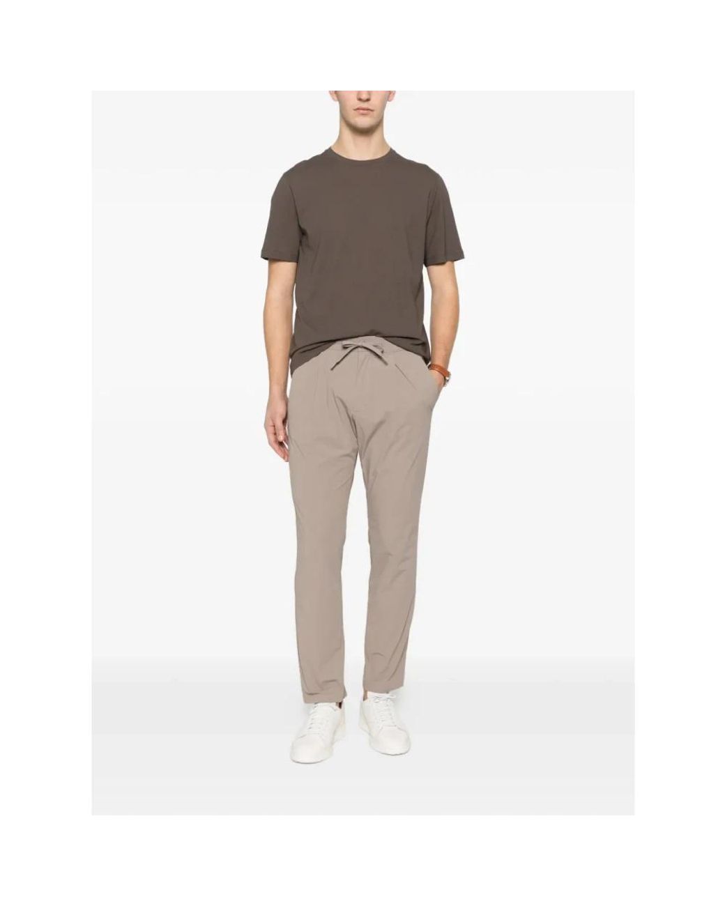Herno Gray Slim-Fit Trousers for men