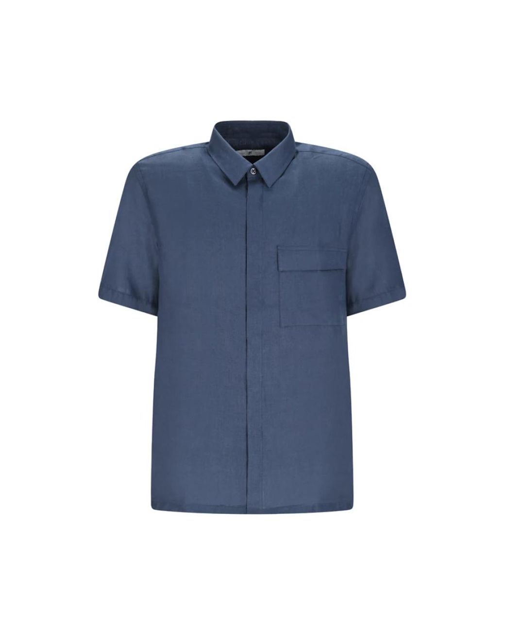 PT Torino Blue Short Sleeve Shirts for men