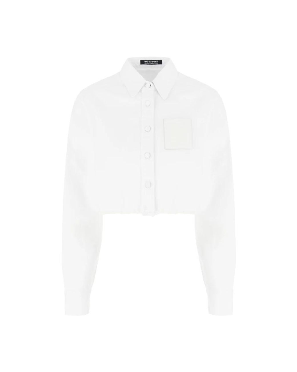 Raf Simons White Oversized Baumwollhemd