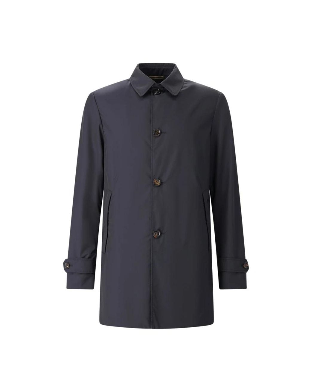 Moorer Blue Single-Breasted Coats for men