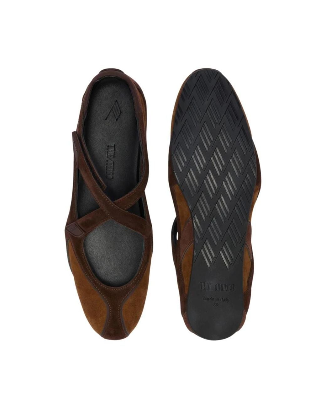 The Attico Brown Ballerina Shoes