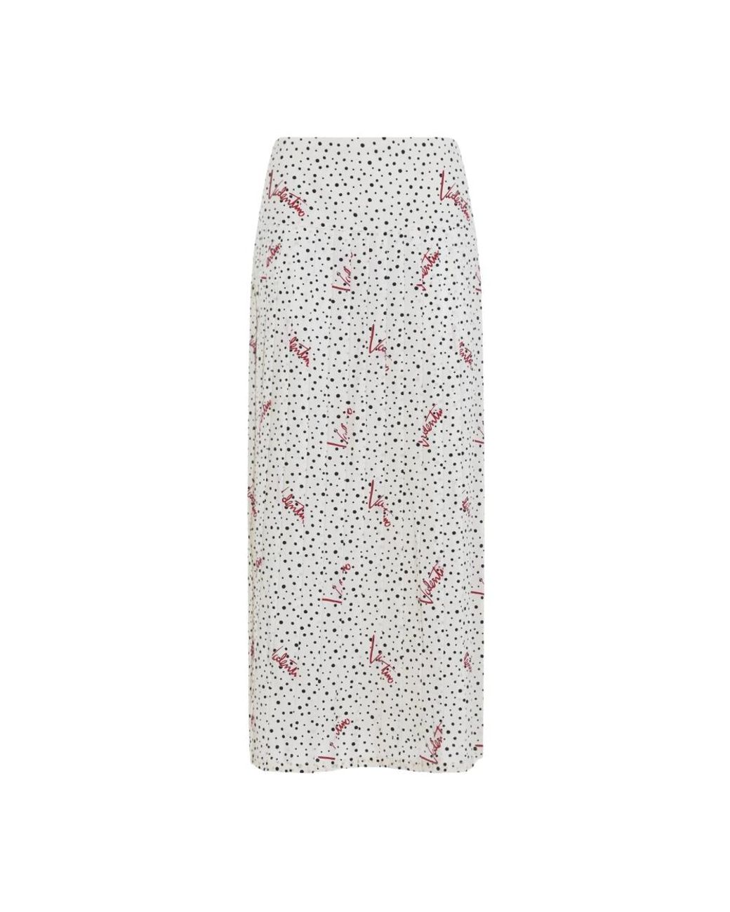 Valentino Gray Maxi Skirts
