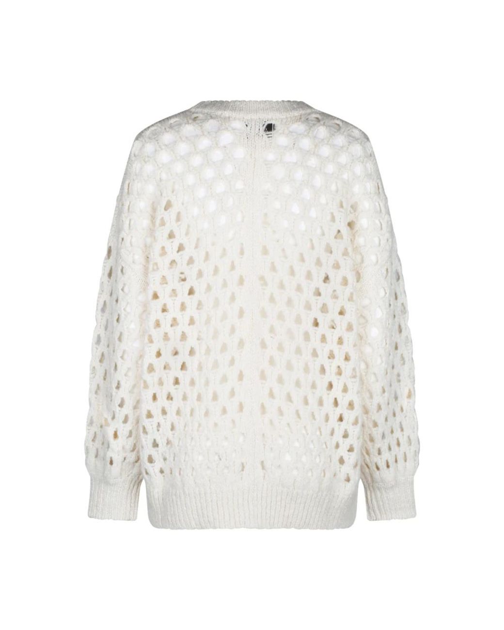 Isabel Marant White Round-Neck Knitwear