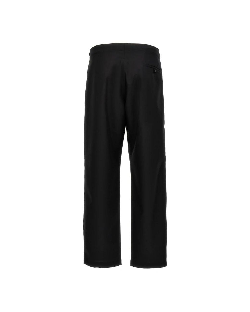 Cellar Door Black Straight Trousers for men