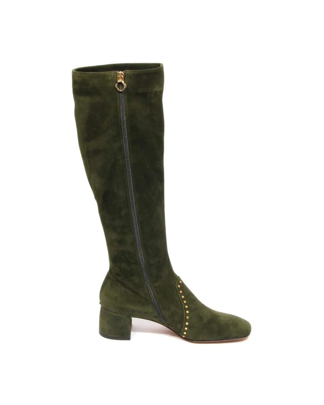 A. BOCCA Green Heeled Boots
