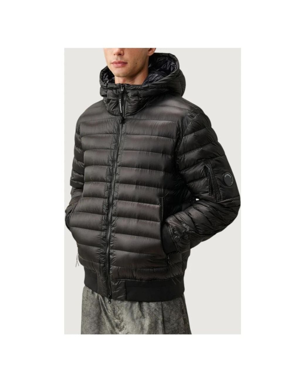 C P Company Black Winter Jackets for men