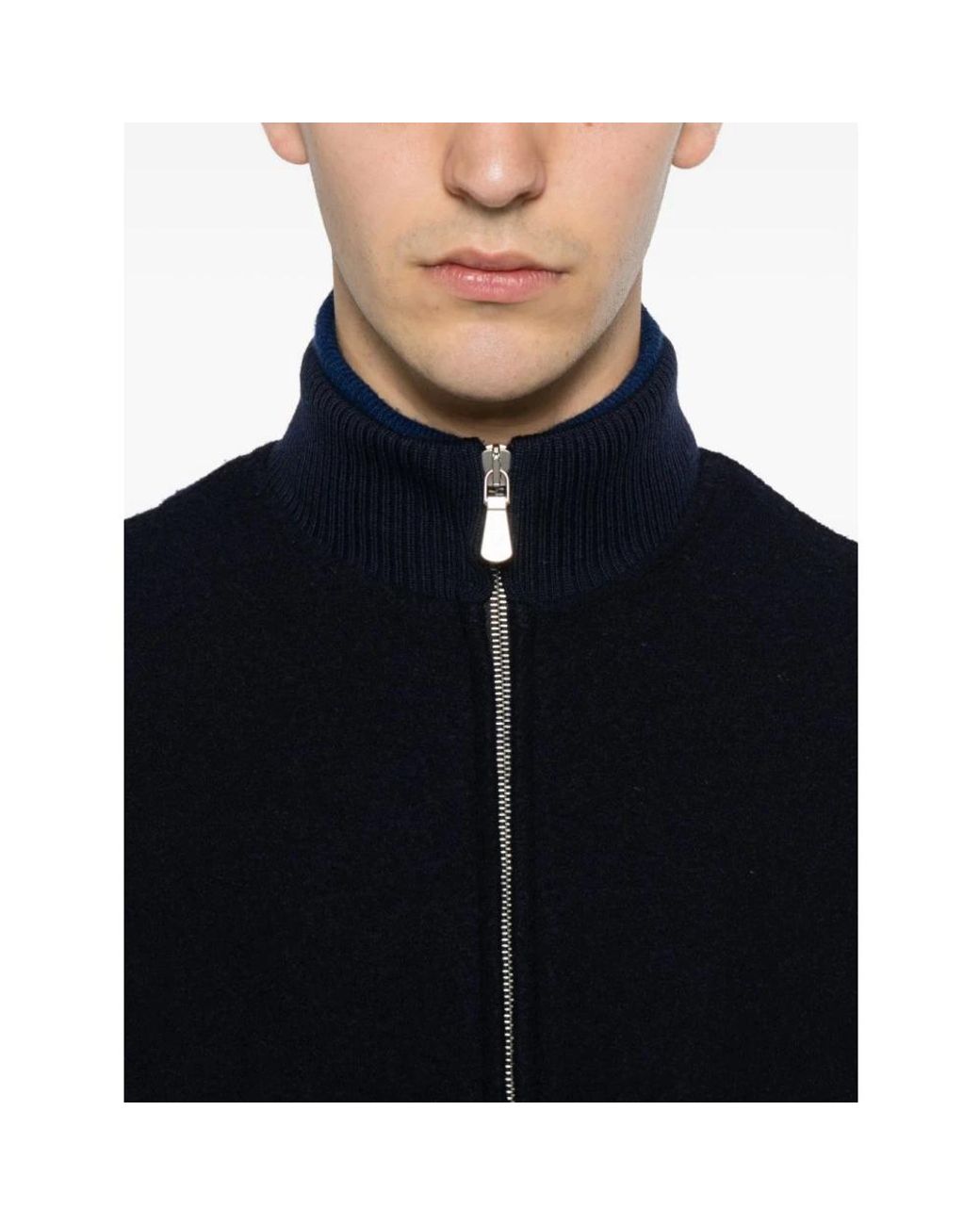 Eleventy Blue Zip-Throughs for men
