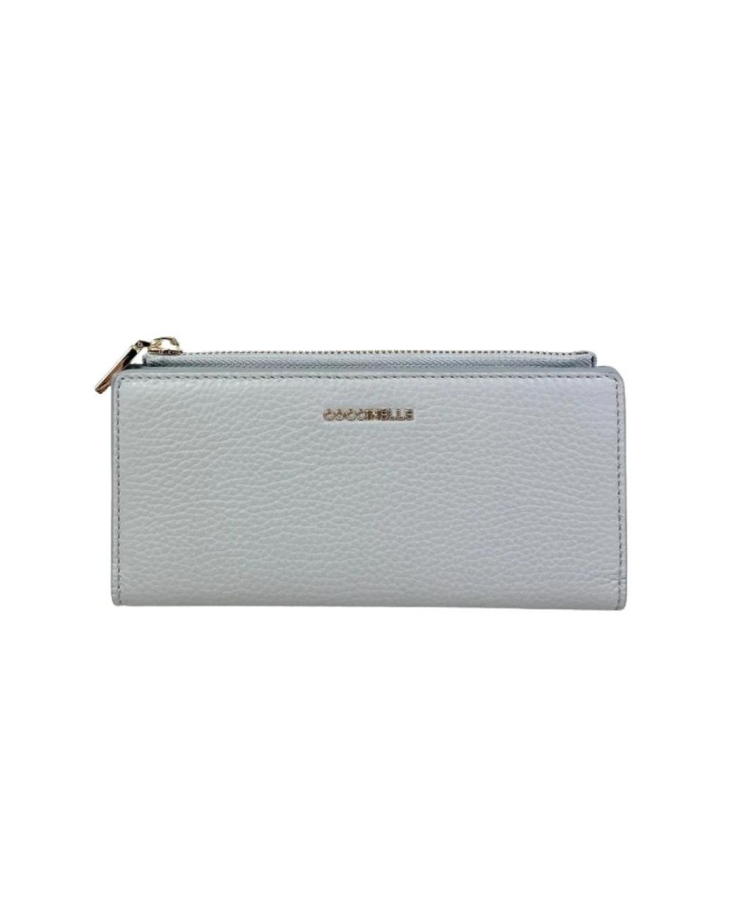 Coccinelle Gray Metallic Soft Wallet