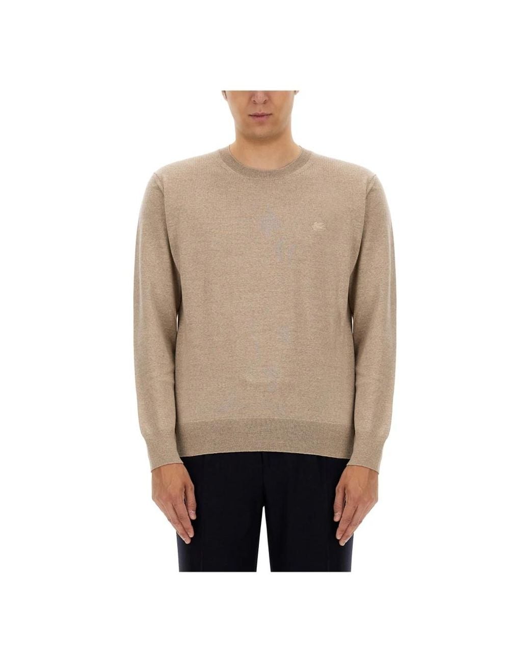 Etro Natural Round-Neck Knitwear for men
