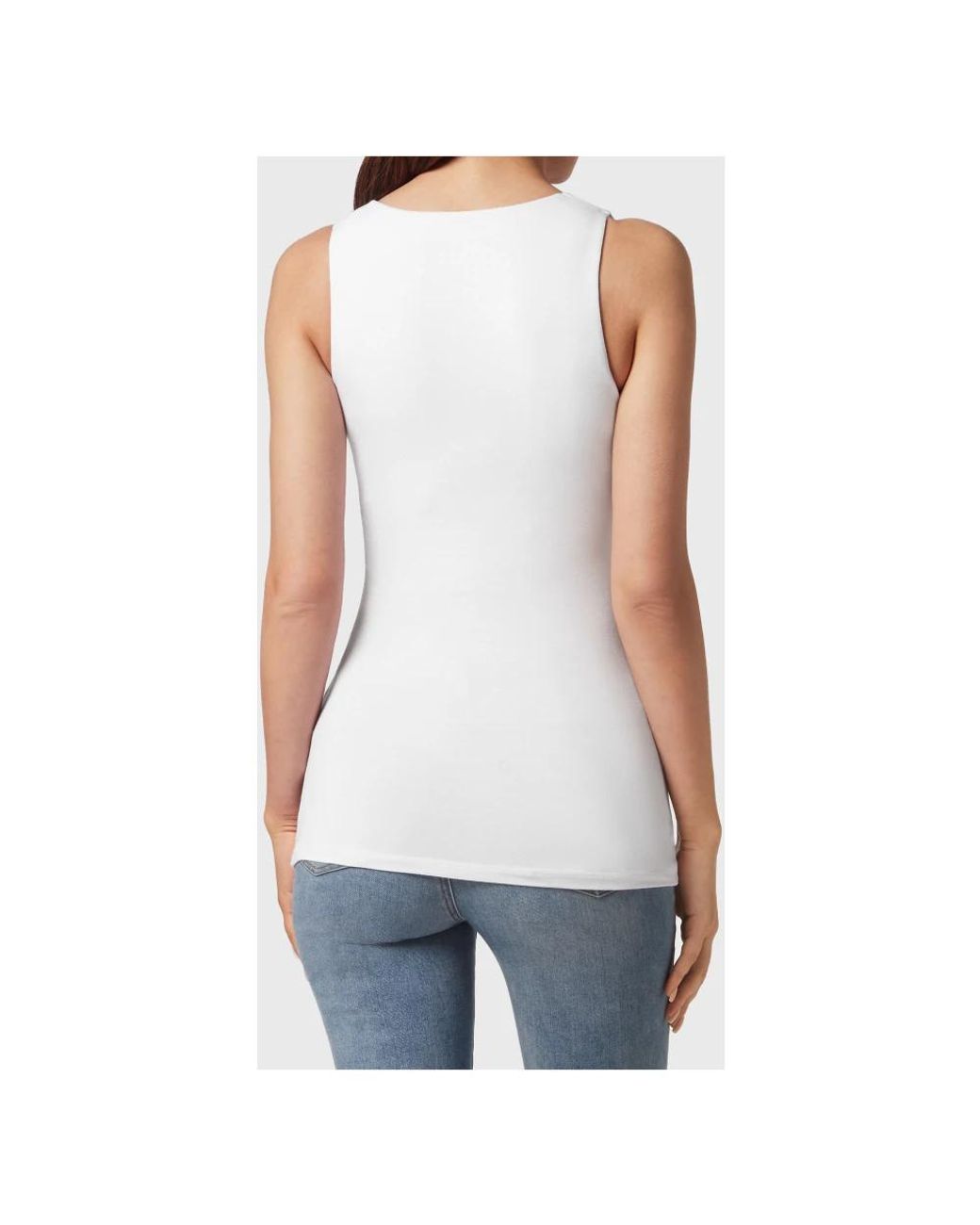 Philipp Plein White Tank Top Hexagon