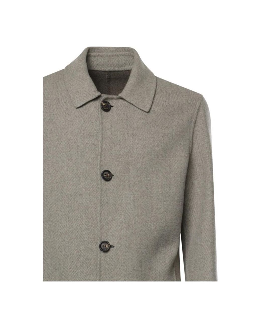Eleventy Gray Single-Breasted Coats for men