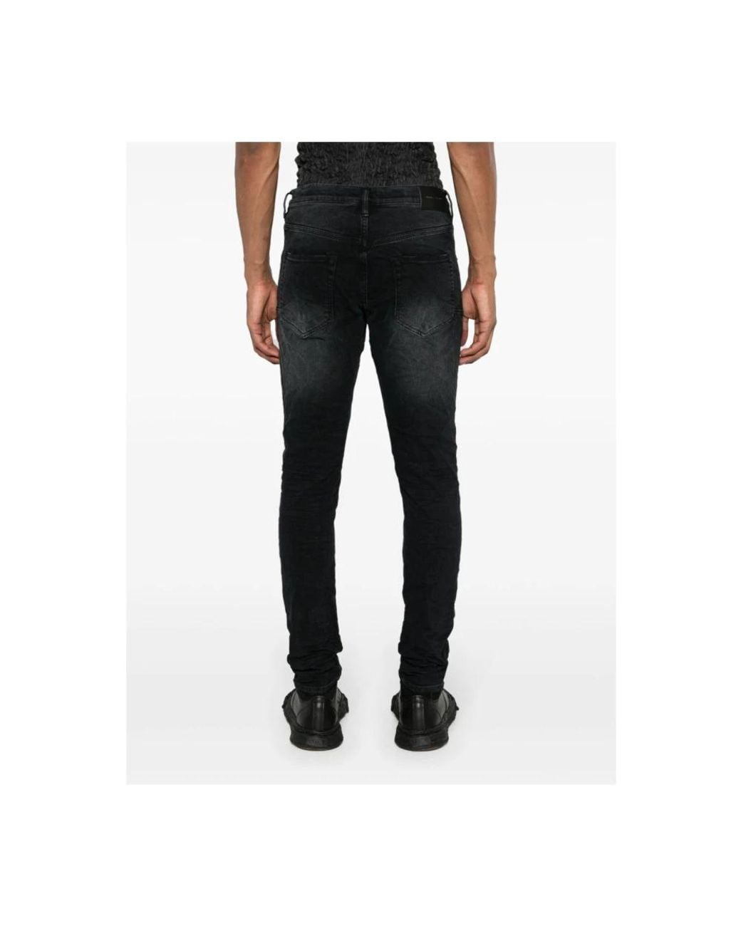 Purple Brand Black Slim Fit Jeans for men
