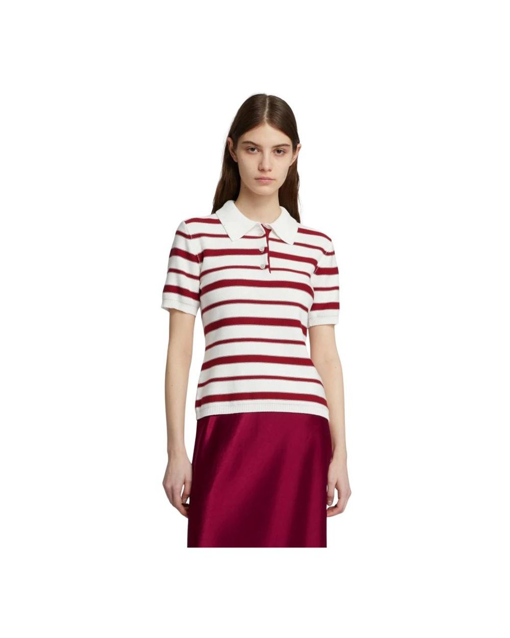 Max Mara Red Polo Shirts