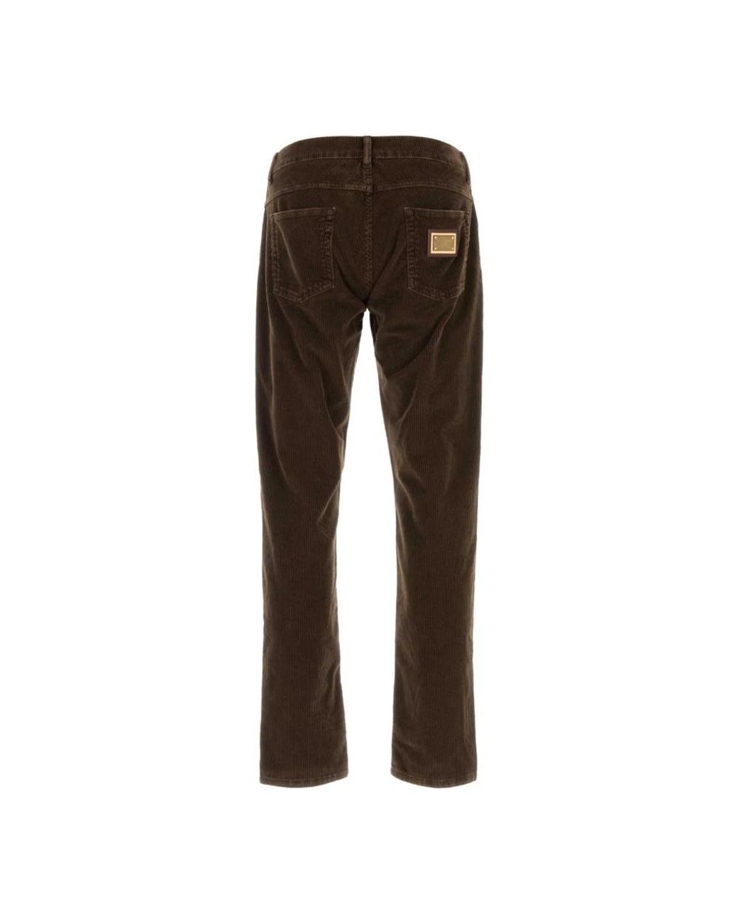 Dolce & Gabbana Brown Straight Trousers for men