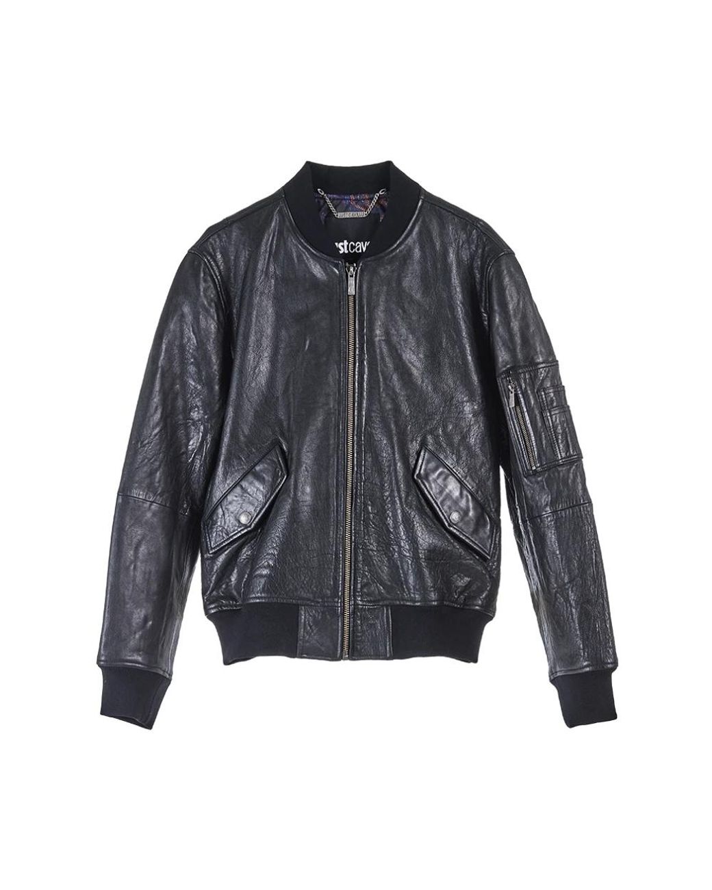 Just Cavalli Blue Bomber Jackets for men