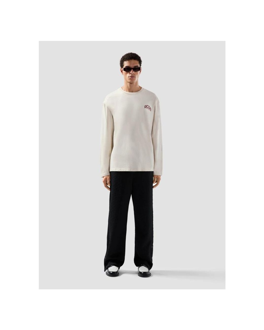 Gcds White Long Sleeve T-Shirts for men