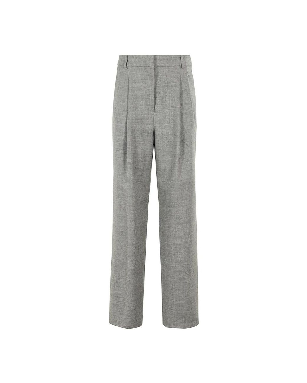 Semicouture Gray Straight Trousers
