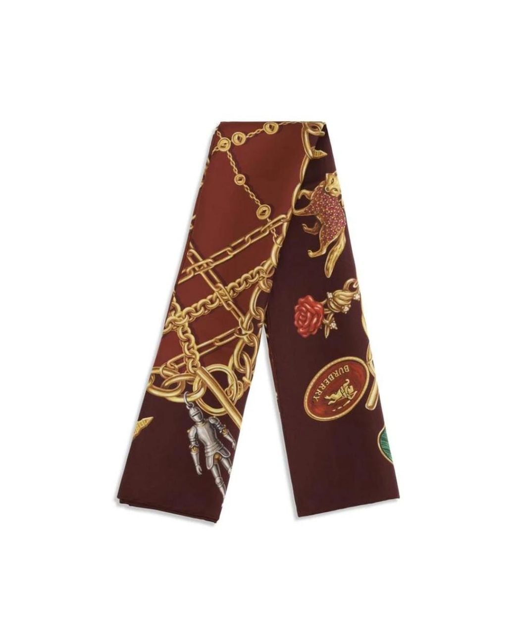 Burberry Brown Silk Scarves