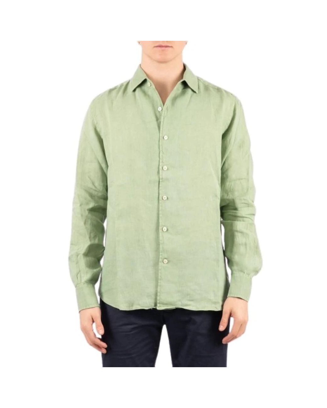Mc2 Saint Barth Green Casual Shirts for men